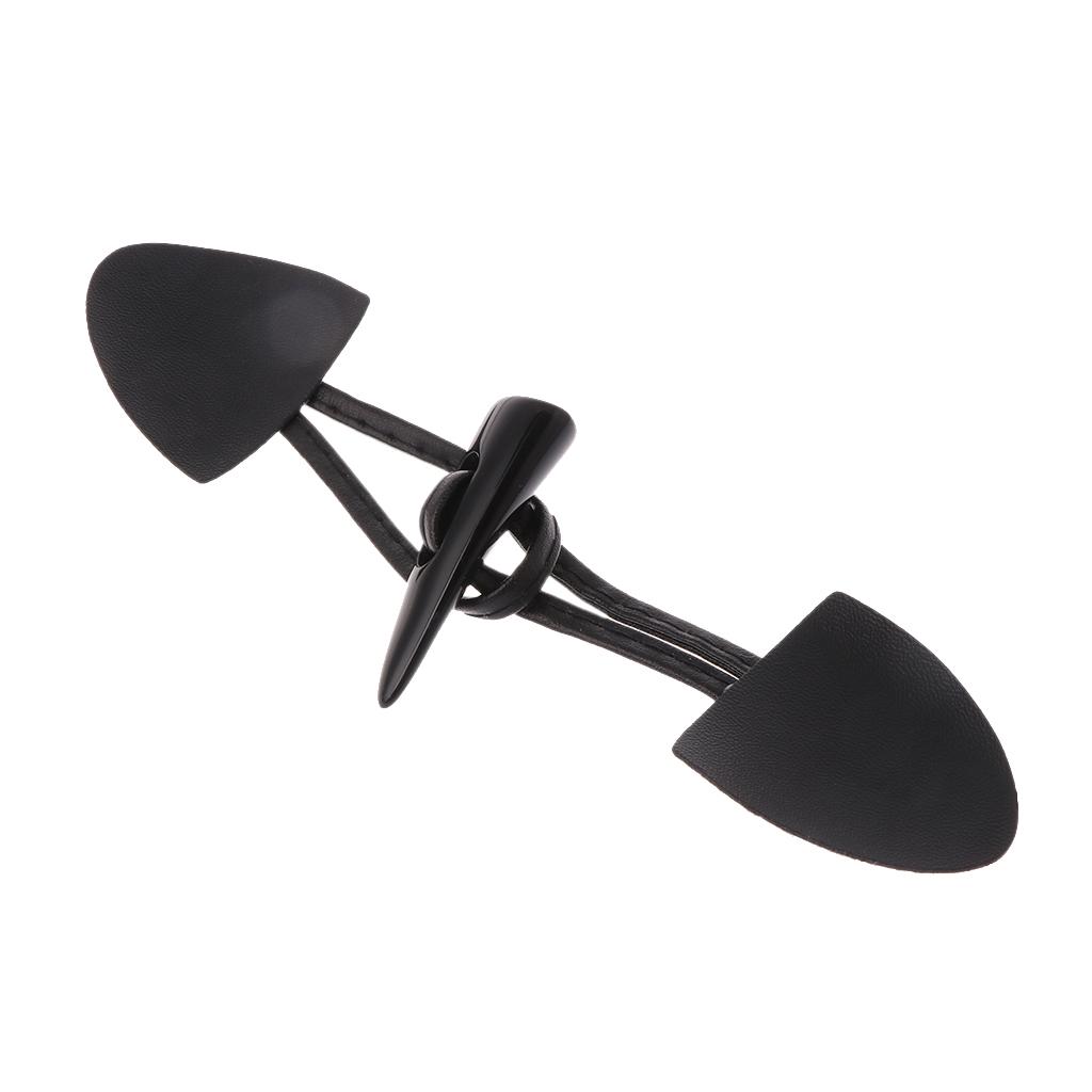 6 Perechi Nasturi din Piele cu Închidere Tip Corn pentru Palton, Jachetă, Duffle, Șal, Haine