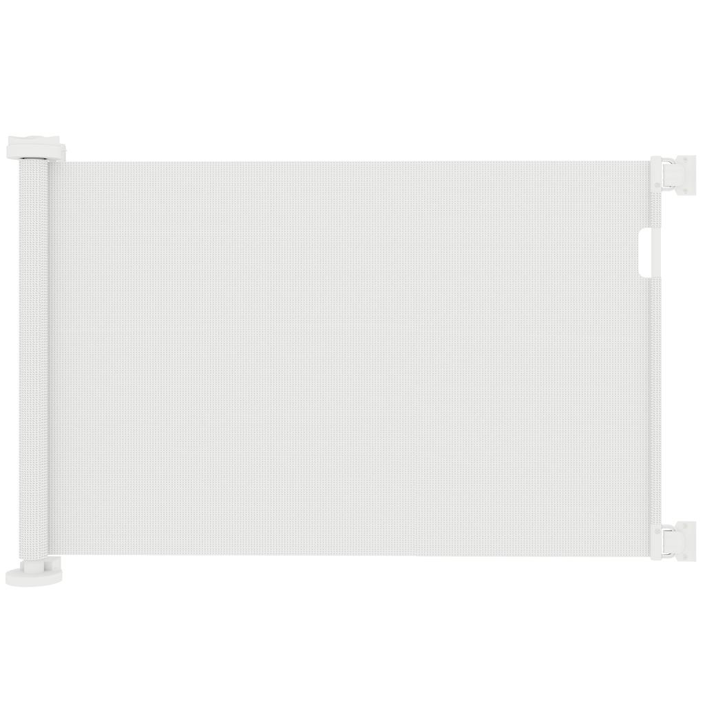 Stair Safety Gate Extendable 0-136cm 87 Cm High Door Safety Gate for Pets 142 X 10 X 87 Cm White