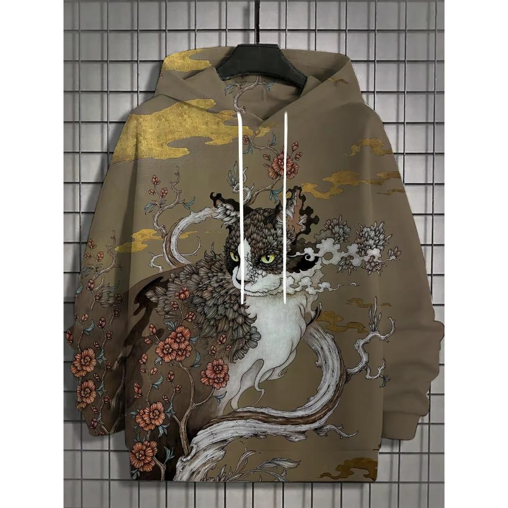 Funny Japanese Cat Style Kitten  3d Printedmen's Hoodie Autumn New Fun Hoodie Men's Hoodie Casual Fashion Hoodie Sweatshirt