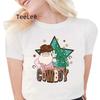 Cute Pigs Tshirt Unisex Clothing Printed New Merry Christmas Tshirt Funny Santa Casual Tops Fashion Graphic Tshirt Clothes