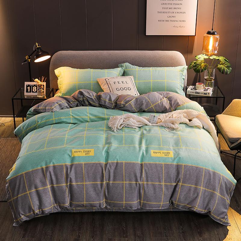 1pcs Dormitory Hotel Single Bed Sheets Elegant Geometry Printed Double Bed Sheets Cartoon Home Bedroom Decoration Supplies