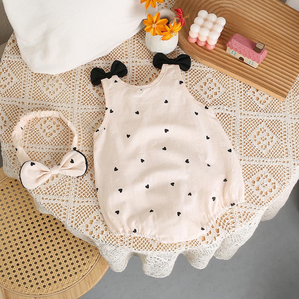 Trendy Baby Girl Sleeveless Summer Romper - Adorable & Light