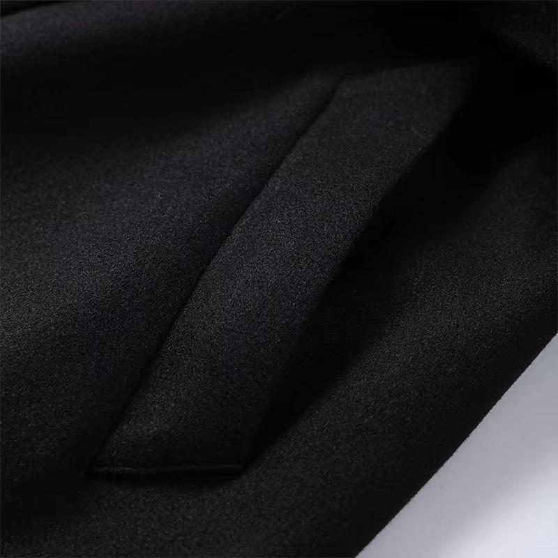 Cappotto Invernale Caldo da Donna Vintage con Lacci in Lana Moda Monopetto Tinta Unita Soprabito Retro Giacche con Collo Alto