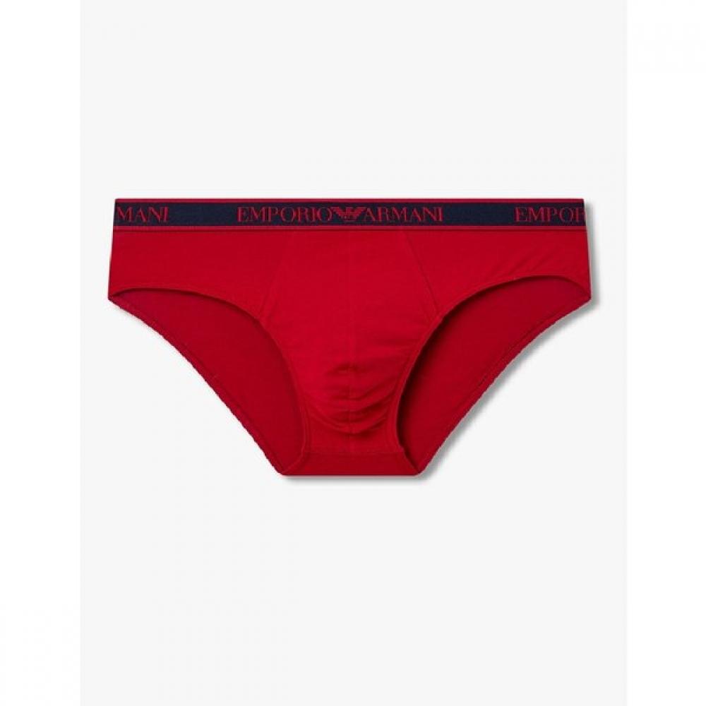 Emporio Armani Men S Color Block Logo Brief Line Trim  08m6111313 S