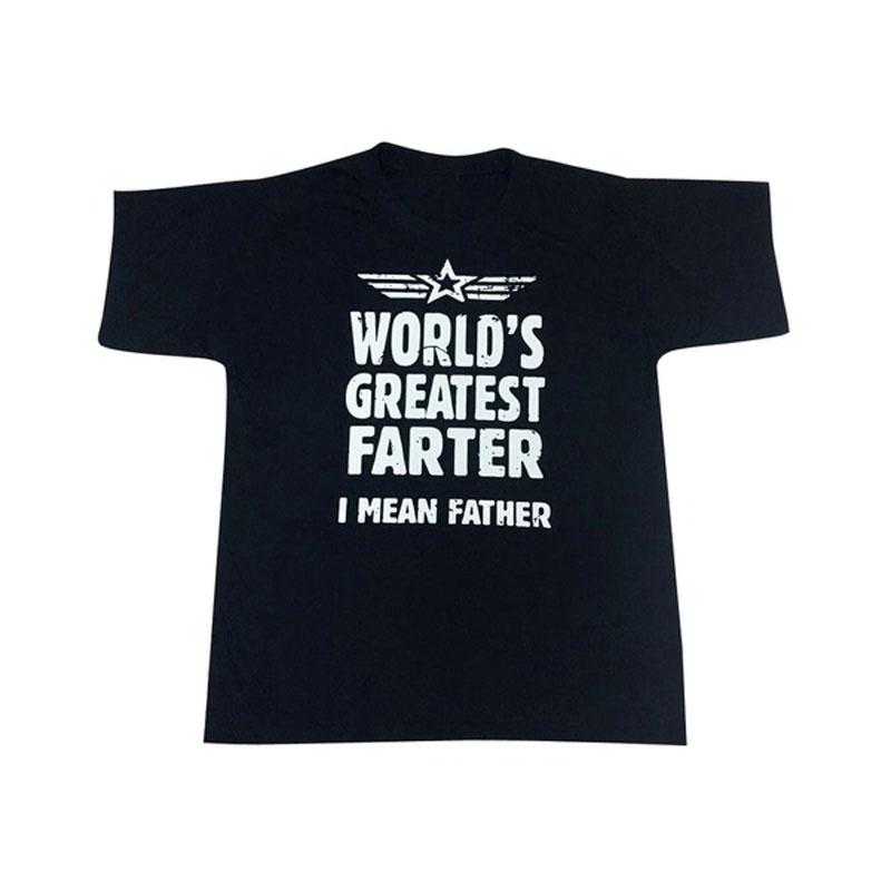 Worlds Greatest Farter Mens Funny Cotton Blend Tshirt Stylish Casual Dad Gift