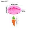 1 Pcs Carrot Fondant Silicone Mold Easter Bunny Hand Stick Rose Carrot Shape Cake Decoration Drip Mold DIY Handmade Art Molds