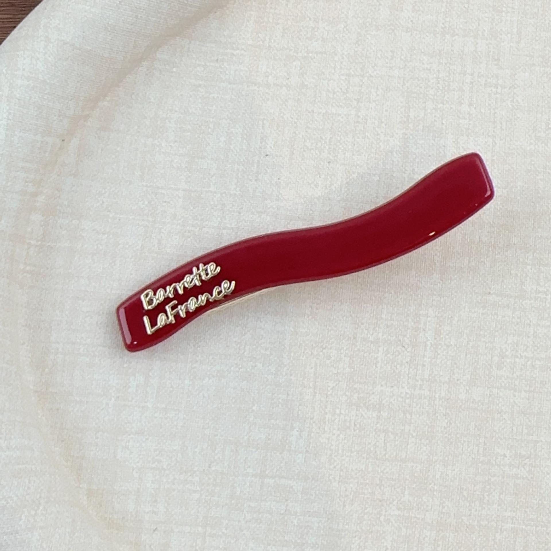 

1 шт. красная система с золотой этикеткой, винтажная, осветляющая, маленькая заколка для волос, французская милая и игривая заколка-уточка для боковых прядей