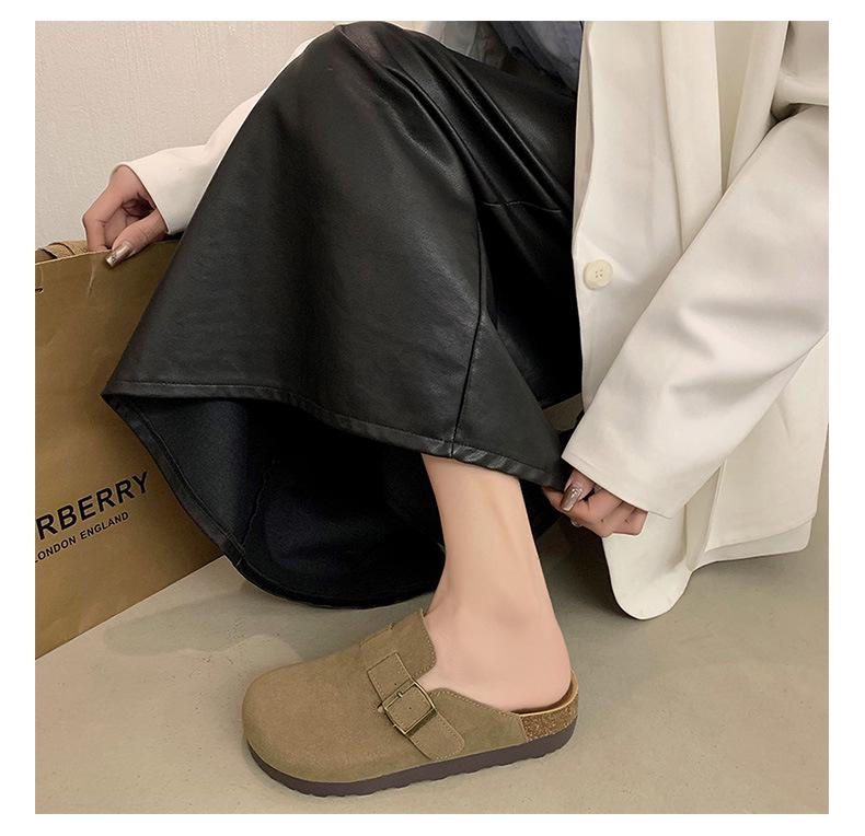 Women's 4.5cm Birkenstock Spring 2025 Closed-Toe Thick-Soled Mule Sandals Suitable for Outdoor and Leisure Activities
