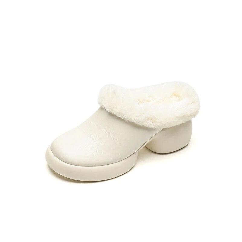 

Meotina/женские туфли-лодочки из натуральной кожи, туфли-лодочки с круглым носком, на толстом высоком каблуке, шерстяной платформе, женская модная обувь, зимняя обувь черного, бежевого цвета, 40 33 бежевый