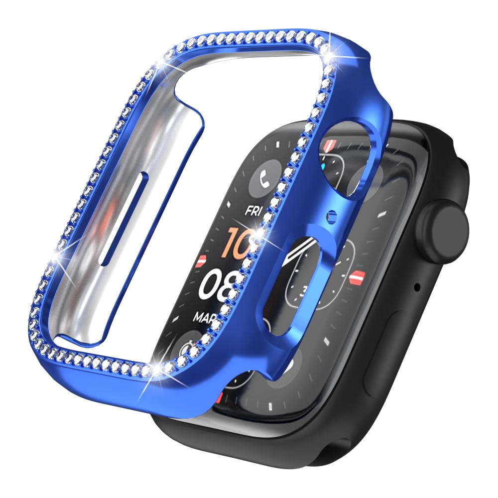 For Apple Watch Ultra 3/Ultra 2/Ultra 49mm Rhinestone Decor Hollow Out Electroplating PC Watch Case