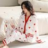 Pajamas Ladies Summer Silk Ice Silk Long Sleeve Homewear Simulation Silk Spring and Autumn Thin Skinny Suit