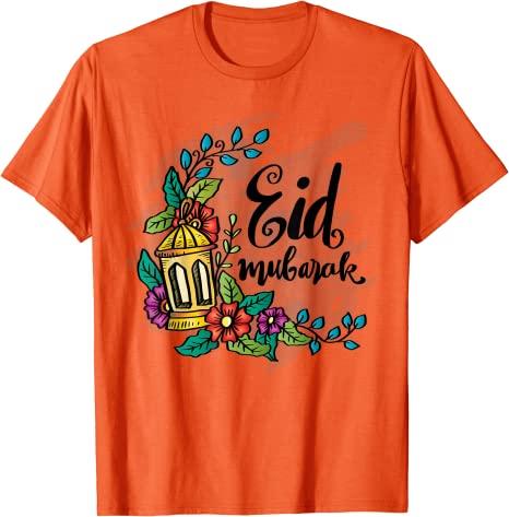 Eid Fitr Muslim Clothing Kids Eid Mubarak TShirt Happy EidMubarak Eid Al Adha Tee Short Sleeve Blouses Family Matching Tops