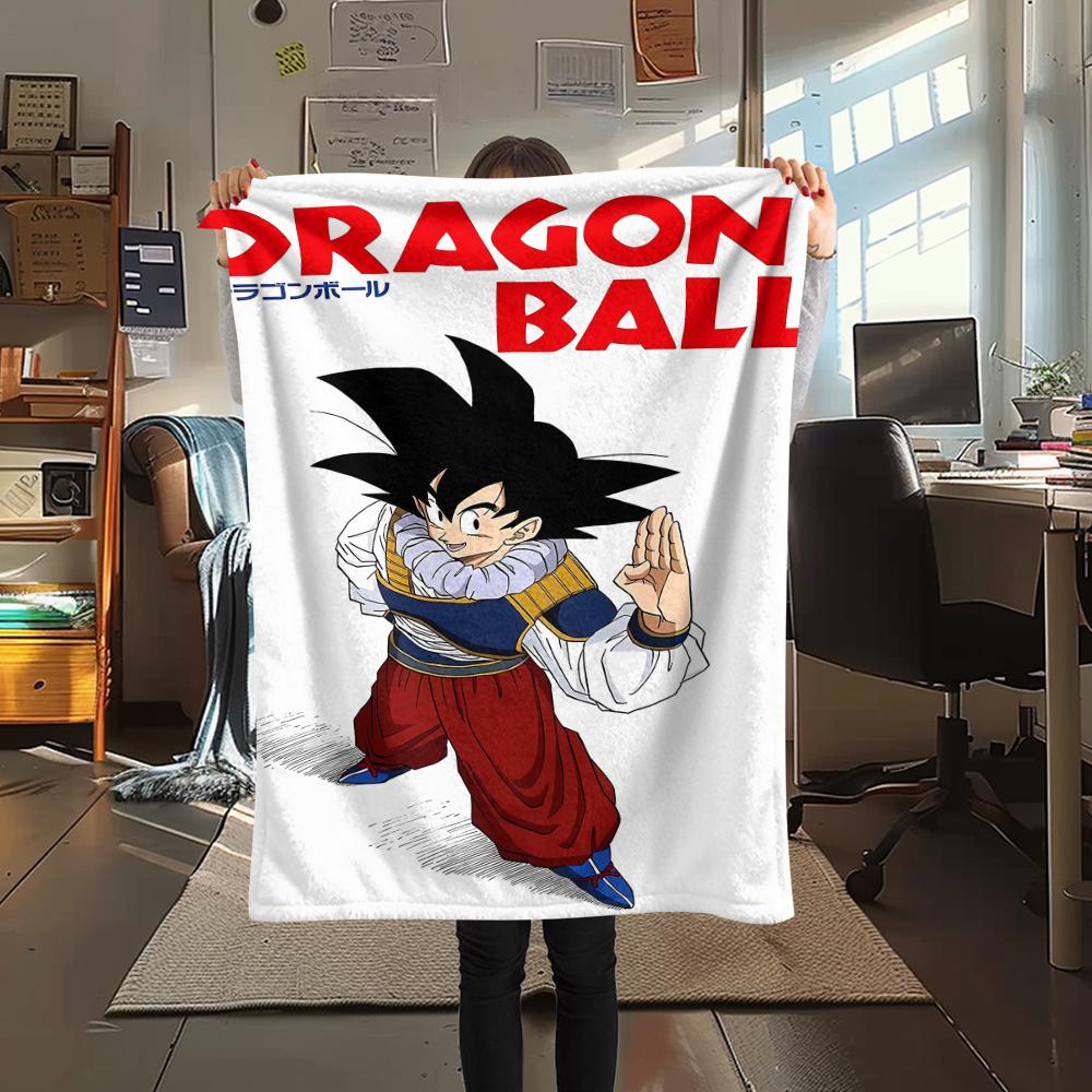 Dragon Ball character Print Flannel Blanket High quality Comfortable for All Seasons Home Decor Warmth and Comfort Perfect for Christmas Gifts