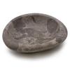 Marble Soap Dish Tri-Oval Gray and Black
