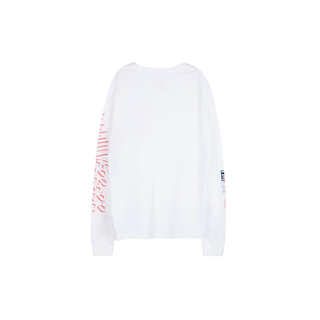 Jordan 23 Print Casual Sport Crew Neck Long Sleeve T-Shirt Men Tops White CT3662-100