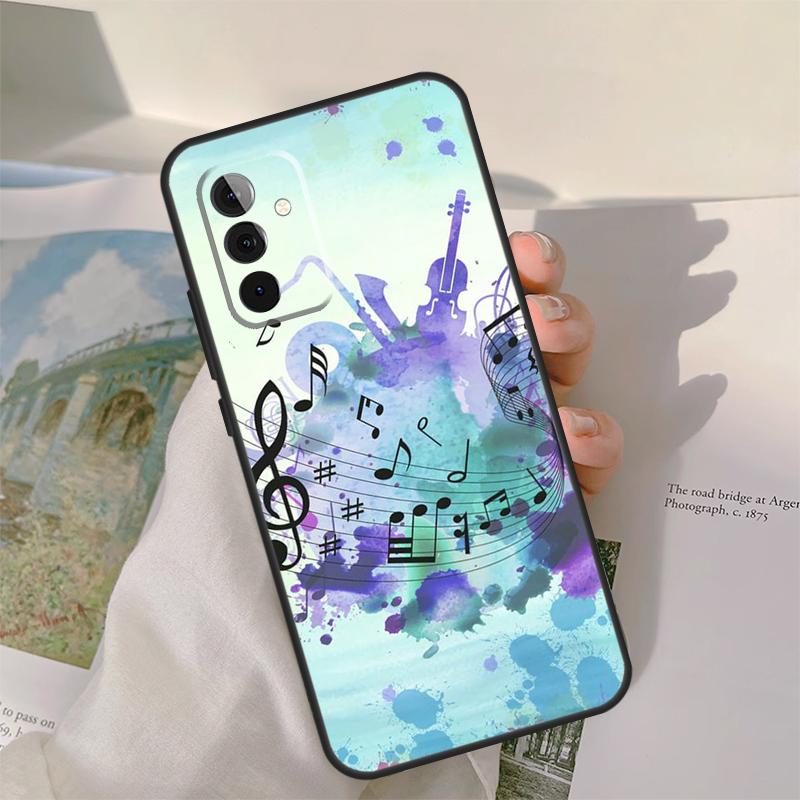 Musical Music Note Case For Samsung Galaxy A55 A35 A15 A32 A12 A22 A52 A06 A54 A34 A14 A56 A36 A26 A16 A13 A53