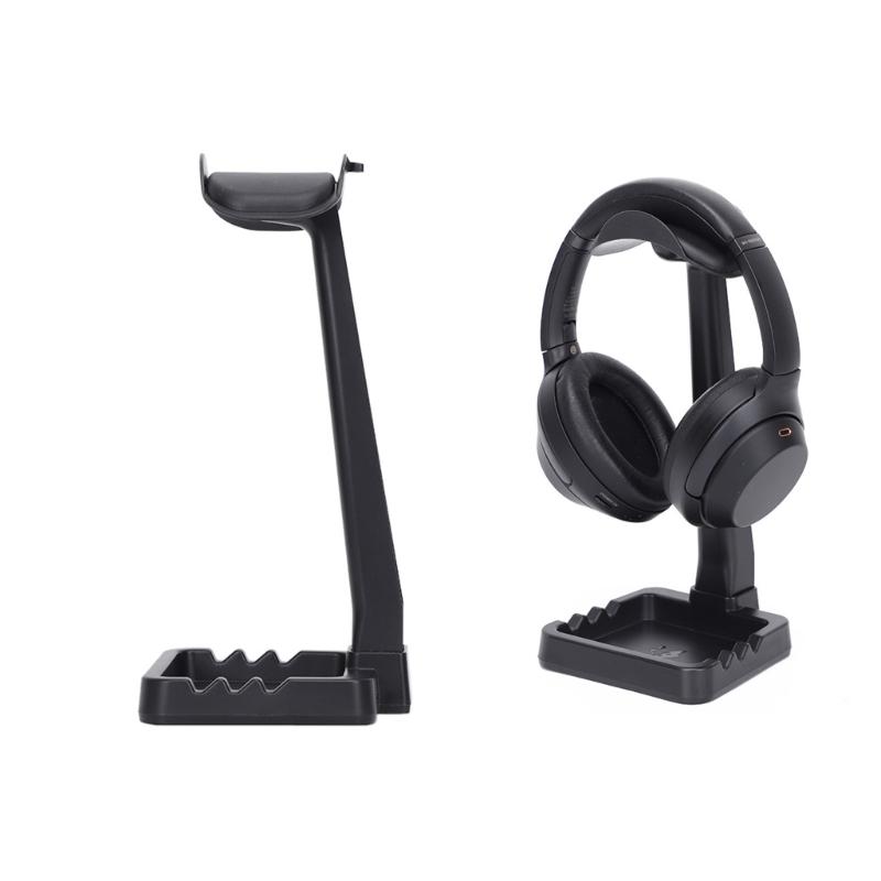 Headphone Stand With Detachable Cable Clip And Phone Dock For All Gaming Headsets And Desktop Accessories Storage