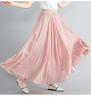 Dimanaf Plus Size Women Linen Skirts Female Elastic Basic Fashion Japanese Dress