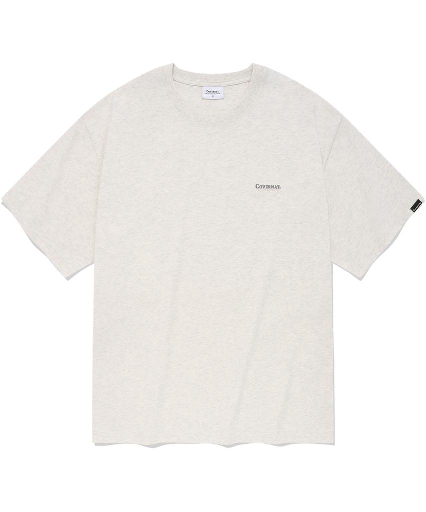 COVERNAT Small Authentic Logo T-Shirt Oatmeal