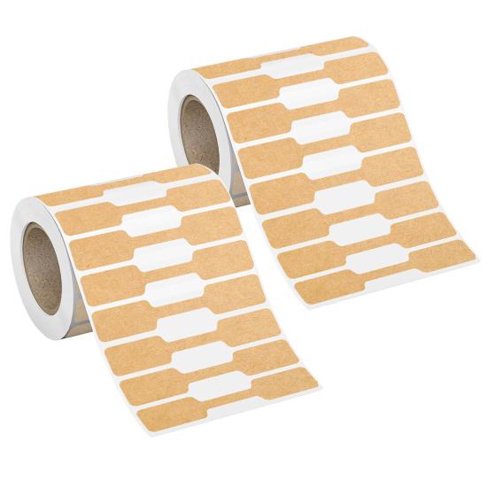 

1000 шт. Ювелирные бирки Самоклеящиеся Прямоугольные Бирки для Колец Устойчивые к Разрыву Наклейки-Бирки для Оценки и Идентификации Ожерелий, Серег, Браслетов коричневый