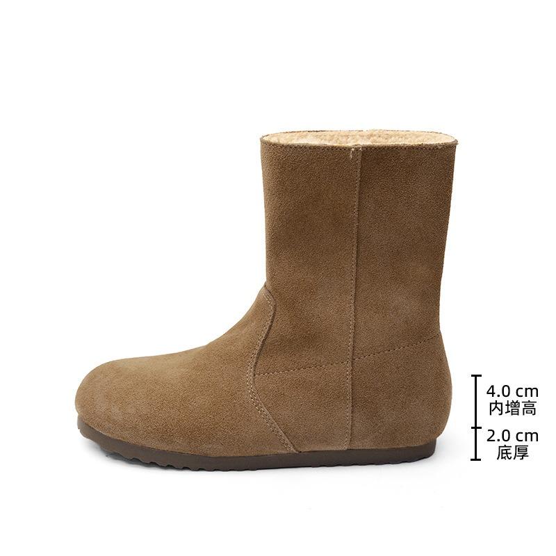 Two wearing warm snow boots for women's autumn and winter new thick-soled fluffy cotton shoes retro velvet short boots for women's shoes