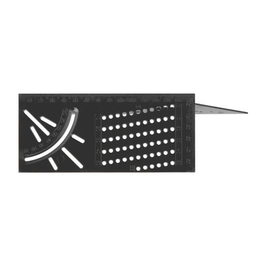 Multifunksjonell Vinkelmåler i Aluminiumslegering 45/90 Graders Vinkelmåling Merking Tegning Måleverktøy Snekring Trebearbeidingsverktøy