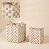 2 Pieces Paper Storage Basket Handwoven Organizer Bin Lightweight