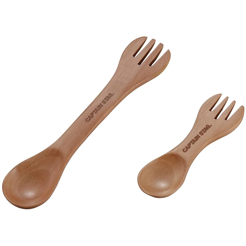 

Captain Stag (CAPTAIN) STAG) wooden cutlery spoon & fork set of 2 wood breath UP-2700
