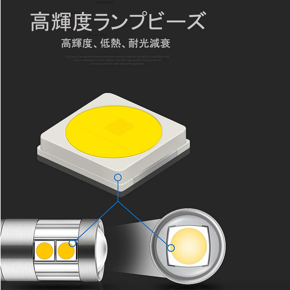 T10 LED Explosive Light Built-in Canceller Compatible with Vehicle Inspection