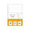 LIHIT LAB Twist Notebook Loose Leaf A5 24-Hole B-Ruled Paper, 30 Sheets Per Pack, 25 Pairs, N1650_25