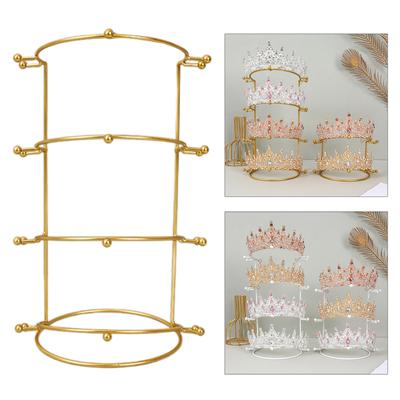 Support d'Exposition Serre-têtes de Mariée Organisateur de Bijoux Râtelier Couronne de Princesse Porte-Couvre-chef Grande Capacité pour Charme Cheveux de Mariée