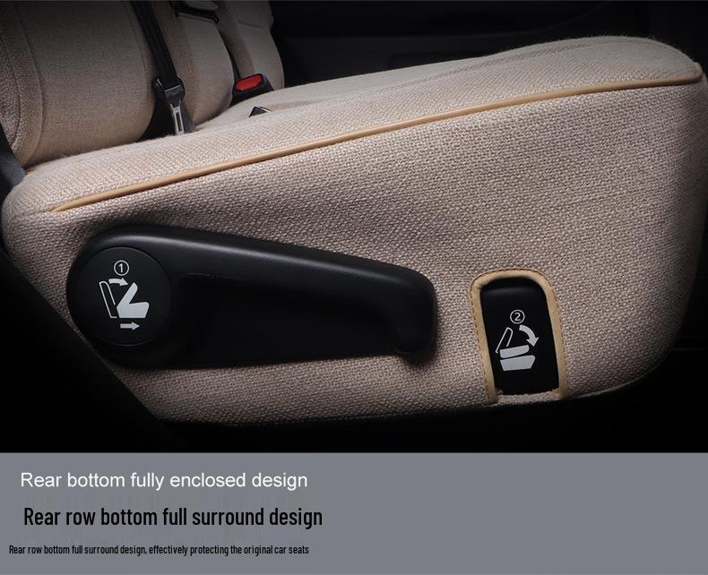 Toyota Highlander Seat Cover: Universal Linen Cushion for 5-7 Seats, All-Season Use