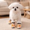 4 pieces/set Adjustable Dog Snow Boots Soft-Sole Dogs Warm Boots Anti Slip Shoes  Walking