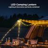 10M 100LED Camping Light Outdoor Waterproof USB Rechargeable Portable Camping String Lights,Fast Storage,Suitable For Tent Hiking