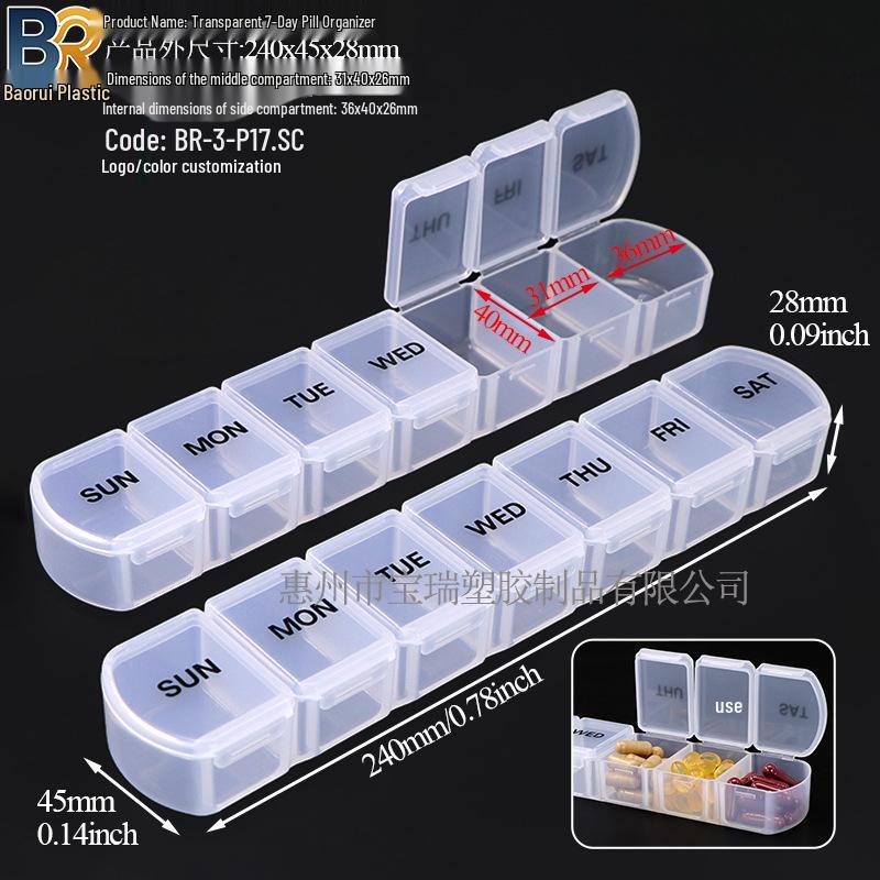 7-Day Round Petal Pill Box: Compact 7-Grid Medicine Organizer for Travel