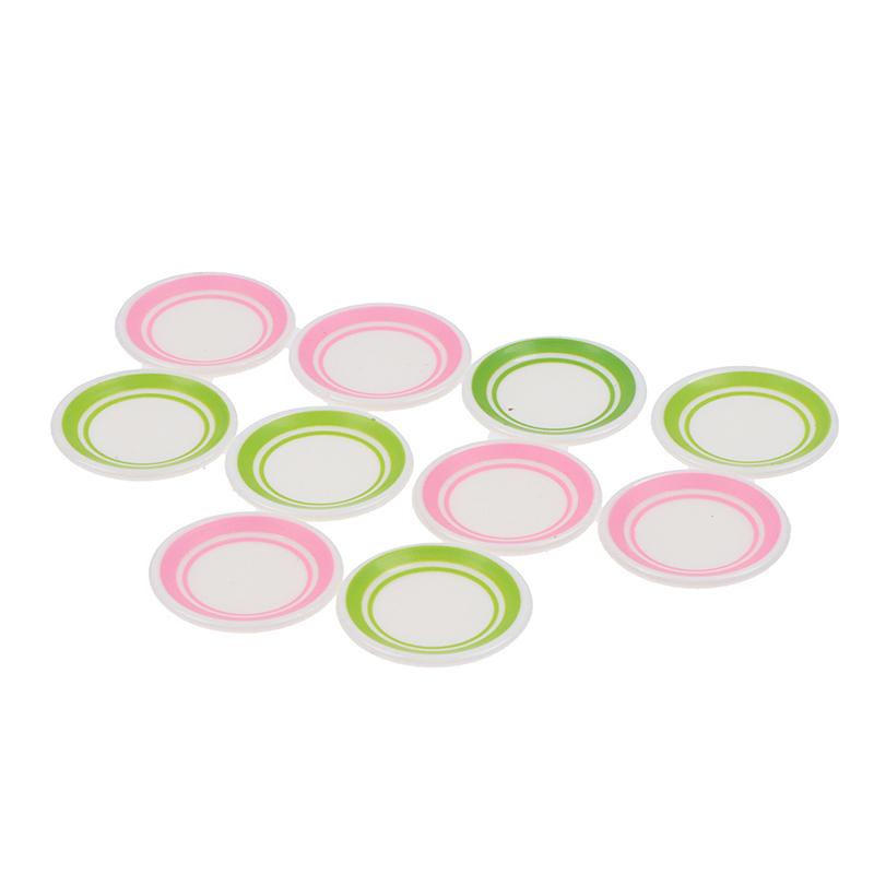 1 Zestaw Wytrzymałych Mini Talerzyków Stołowych Akcesoria do Miniaturowego Domku dla Lalek