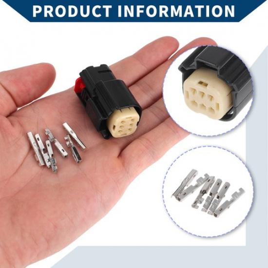 Car Headlight Socket Plug 1 Set  for Ford Mondeo Black Plastic
