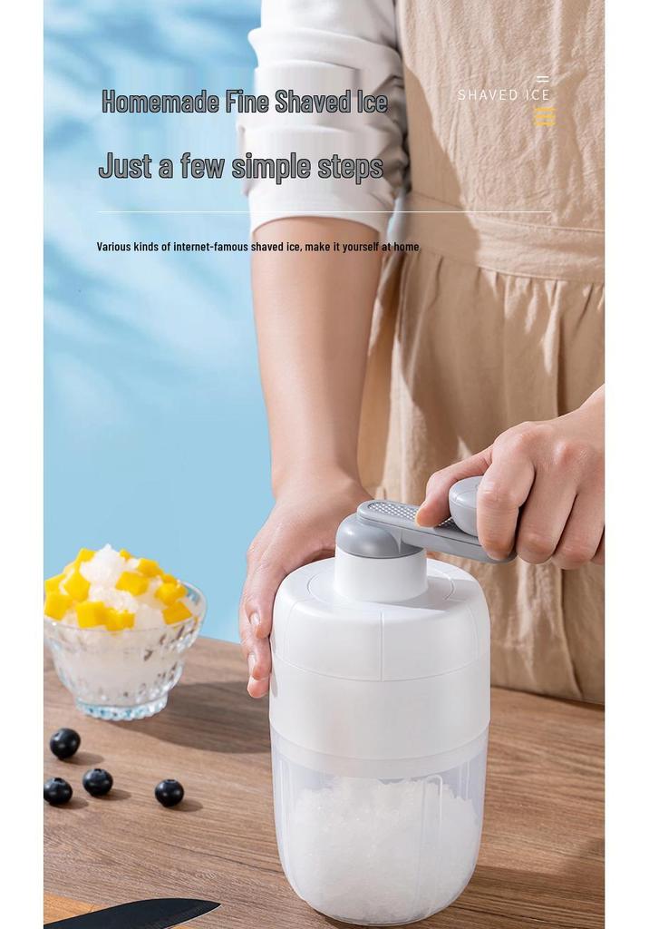 Y Shaved Ice Machine: Manual Hand-Crank Ice Crusher for Fluffy Smoothies and Shaved Ice