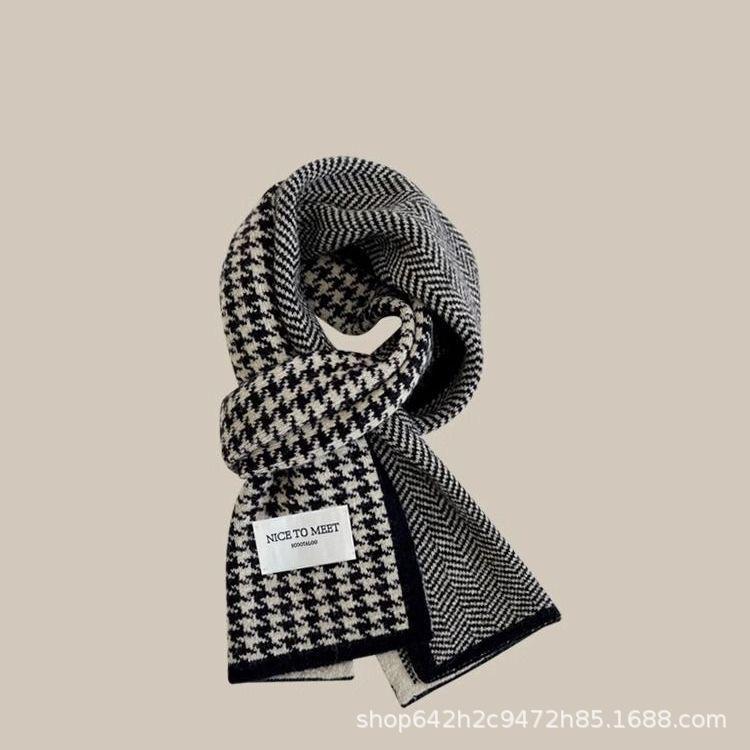 Christmas Deer Scarf Female New Winter Versatile Cute Elk Red Student Warm Knitted Scarf Tide