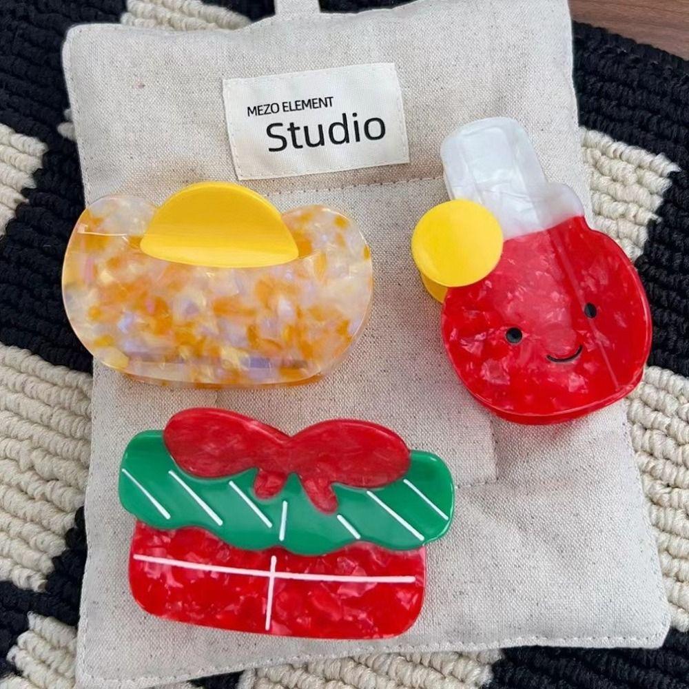Cartoon Christmas Gift Hair Clip Creative Ping-pong Hairpin  Hair Accessories