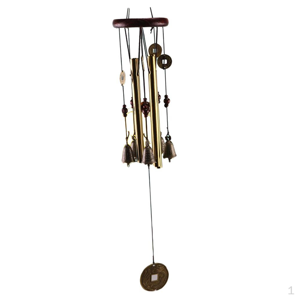 Carillon Éolien En Bronze Style Chinois - Décoration Feng Shui Porte-Bonheur Pour Jardin Et Maison