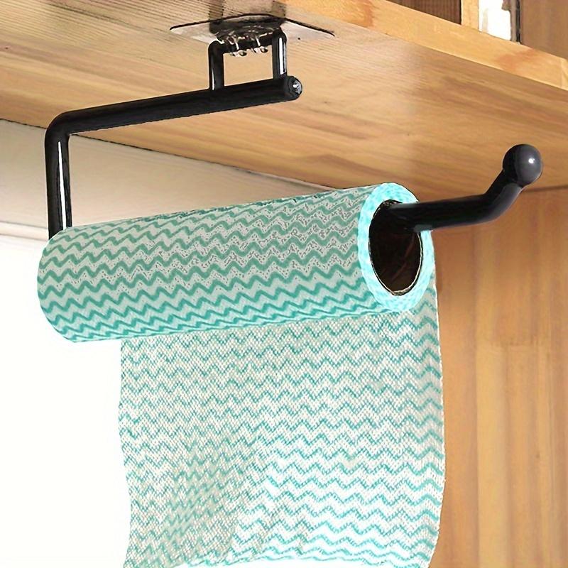 Easy-Install Wall-Mounted Kitchen Organizer - No-Drill Paper Towel & Wrap Holder, Space-Saving Storage for Bathroom and Kitchen Essentials