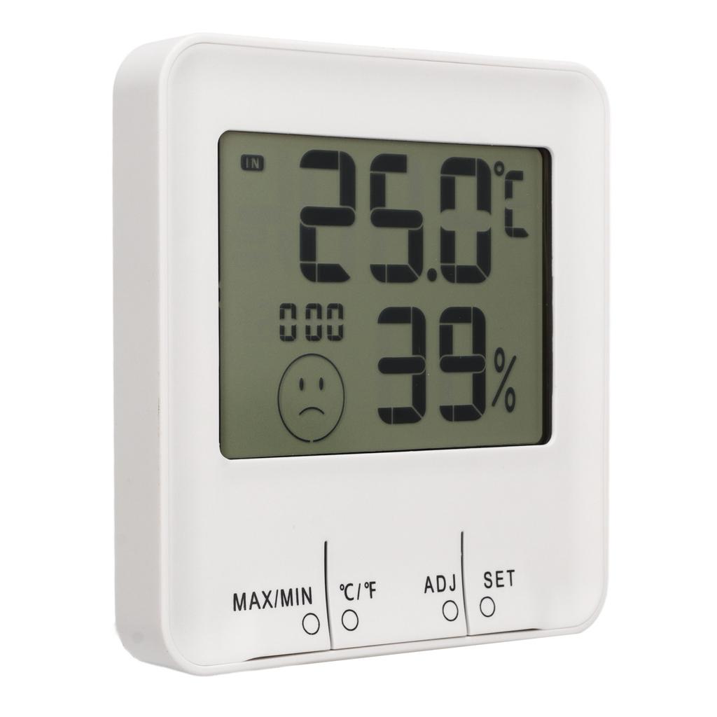 Thermometer Hygrometer Temperature Humidity Meter Digital Display Electric Clock for Home