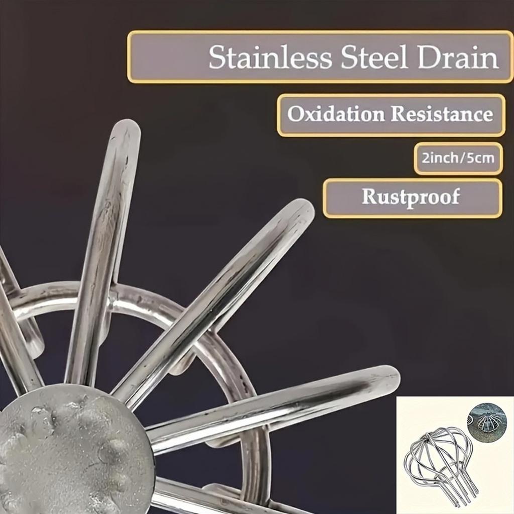 Stainless Steel Drain Cover Filter for Roof Drainage Pipe Anti-Clogging Floor Drain Protector with Durable Wire Mesh Design