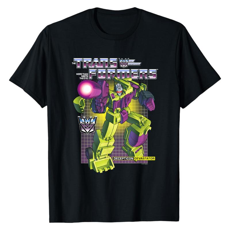 Devastator TShirt Transformers Decepticon Combiner Printed Crew Neck Cotton Soft Comfy Oversized Trendy Daily Wear Fashion Tops 3XL