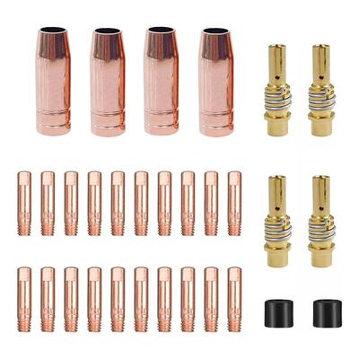 ABJI-Mig 30er-Pack MB15 15AK Schweißzubehör-Set, Schweißkontaktspitzen 0,035 Zoll, Gasdüse/Kontaktspitzenhalter