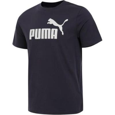 Essentials Logo Pullover Casual Versatile Short Sleeve T-Shirt Men Tops Navy-Blue 688958-16