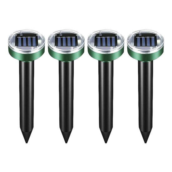 

Солнечный отпугиватель кротов для двора, работающий на солнечной энергии, ультразвуковой отпугиватель сусликов, водонепроницаемый, вибрационный кол для отпугивания полевок, уличный кол для отпугивания животных для грызунов 4pcs