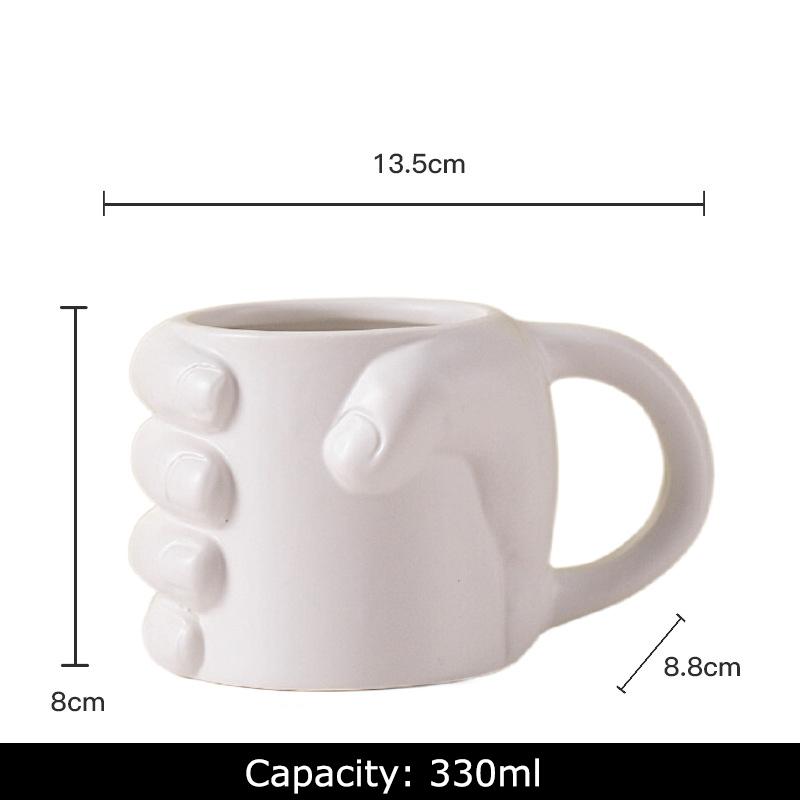 Breast Shaped Porcelain Mugs Water Cup Tableware Human Body Art Coffee Mug Dining Table Afternoon Tea Teacup Fruits Juice Cup