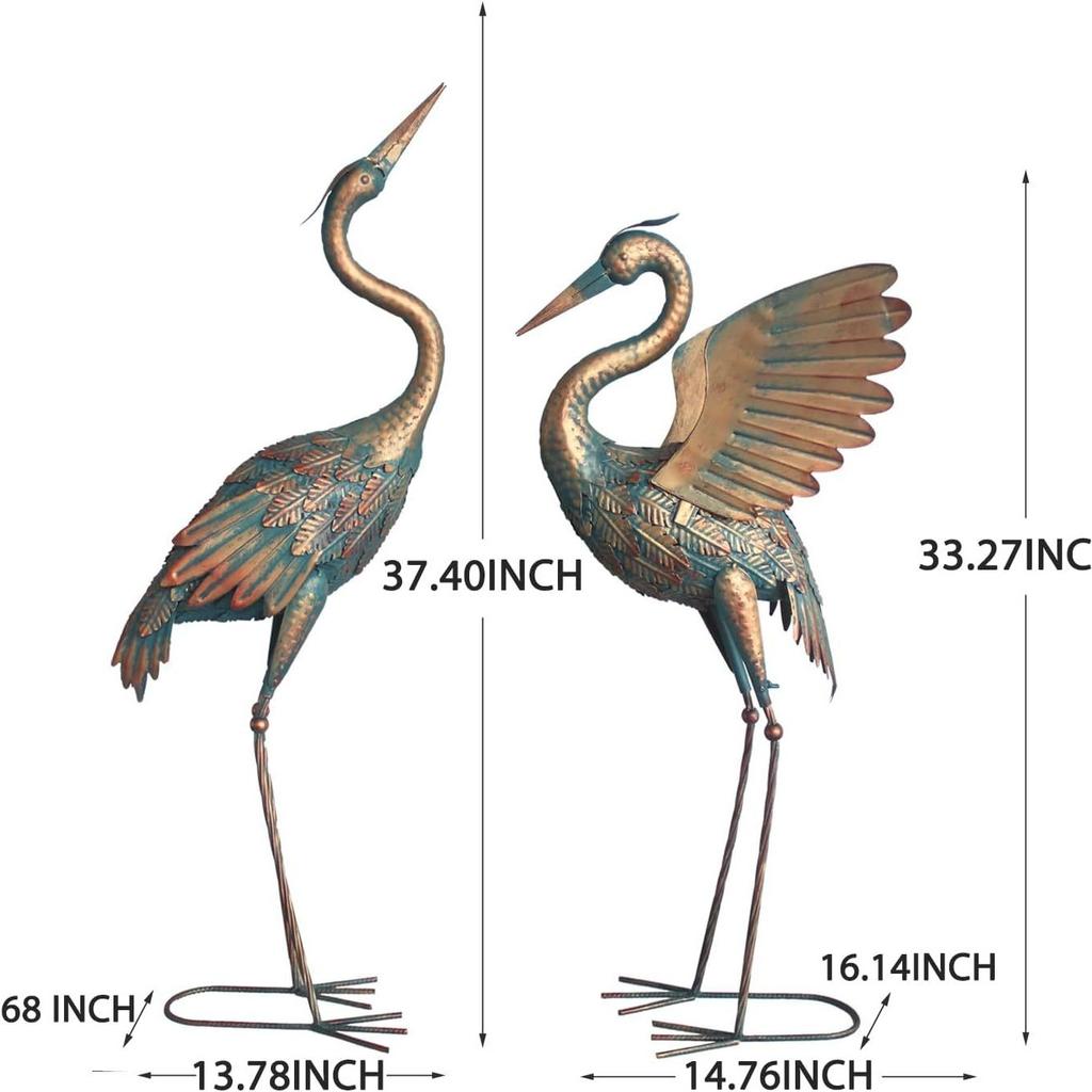 Metal Figurines Luxury Outdoor Miniatures Modern Ornaments Creative Sculptures Original and Funny Gifts Balcony Decoration